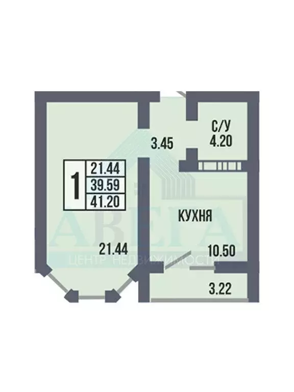 1-комнатная квартира: Оренбург, улица Берёзка, 21 (41.2 м) - Фото 0