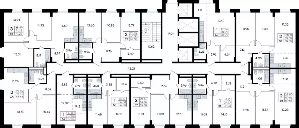 2-к кв. Приморский край, Владивосток ул. Тухачевского, 80 (54.37 м) - Фото 2