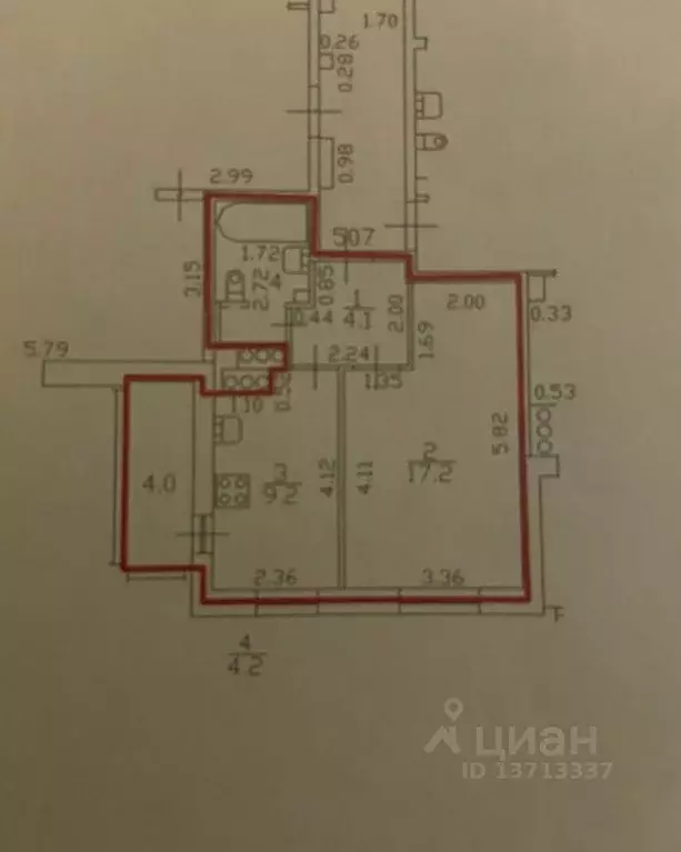 1-к кв. Санкт-Петербург Мебельная ул., 35к2 (34.7 м) - Фото 2