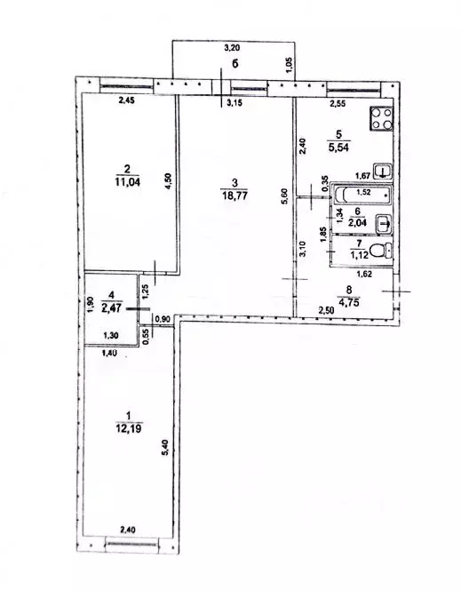 3-к кв. Ульяновская область, Ульяновск Кузоватовская ул., 52 (57.9 м) - Фото 1