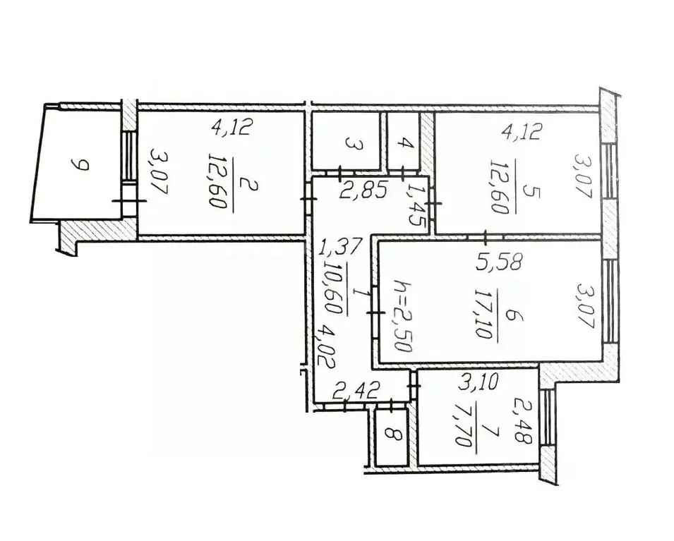 3-к кв. Чувашия, Чебоксары ул. Гузовского, 3 (65.0 м) - Фото 2