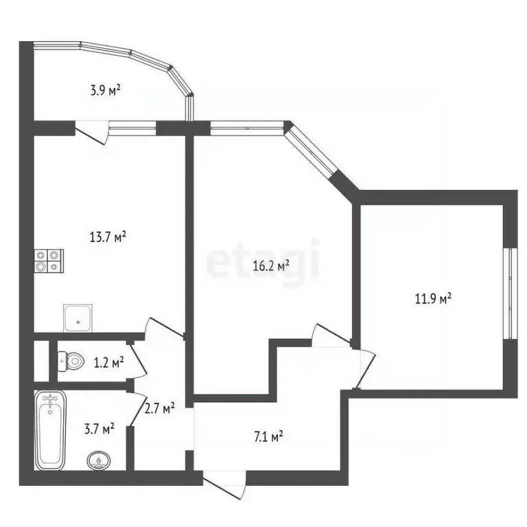 2-к кв. Московская область, Люберцы Комсомольский просп., 8/2 (60.4 м) - Фото 2