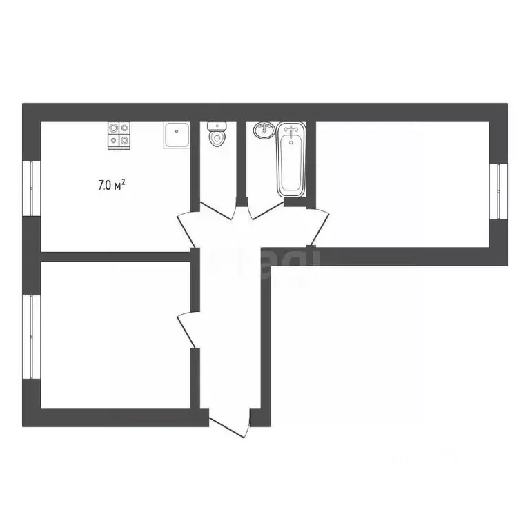 2-к кв. Ямало-Ненецкий АО, Муравленко ул. Муравленко, 50 (52.4 м) - Фото 0