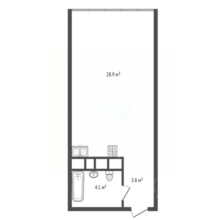 Студия Краснодарский край, Геленджик ул. Мира, 40 (36.8 м) - Фото 1