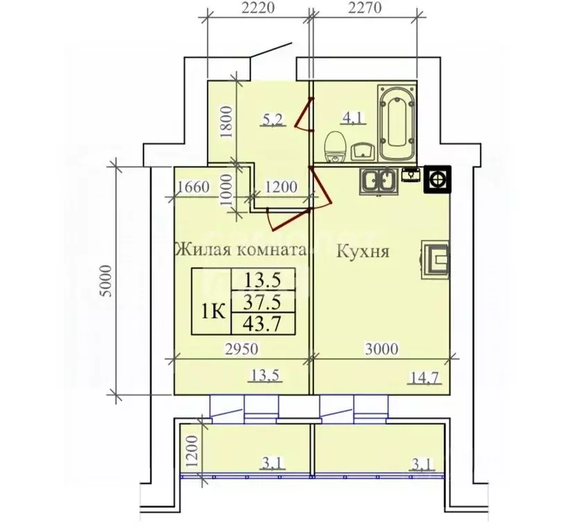 1-к кв. Ивановская область, Иваново ул. Павла Большевикова, 50к6 (38.0 ... - Фото 2