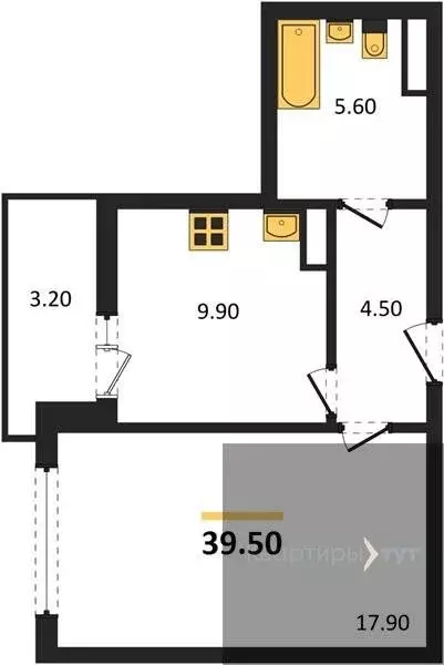 1-комнатная квартира: Воронеж, улица Полковника Богомолова, 1 (39.5 м) - Фото 1