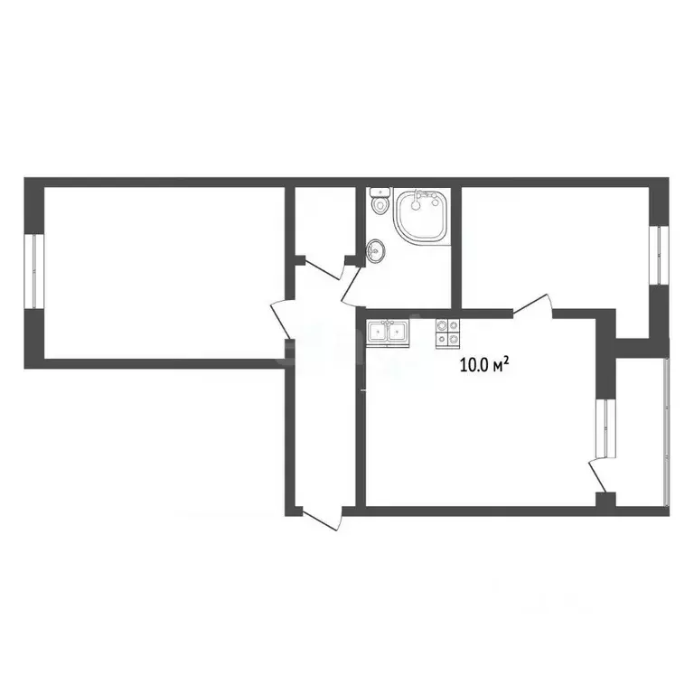 2-к кв. Ямало-Ненецкий АО, Муравленко ул. Энтузиастов, 17 (58.8 м) - Фото 2