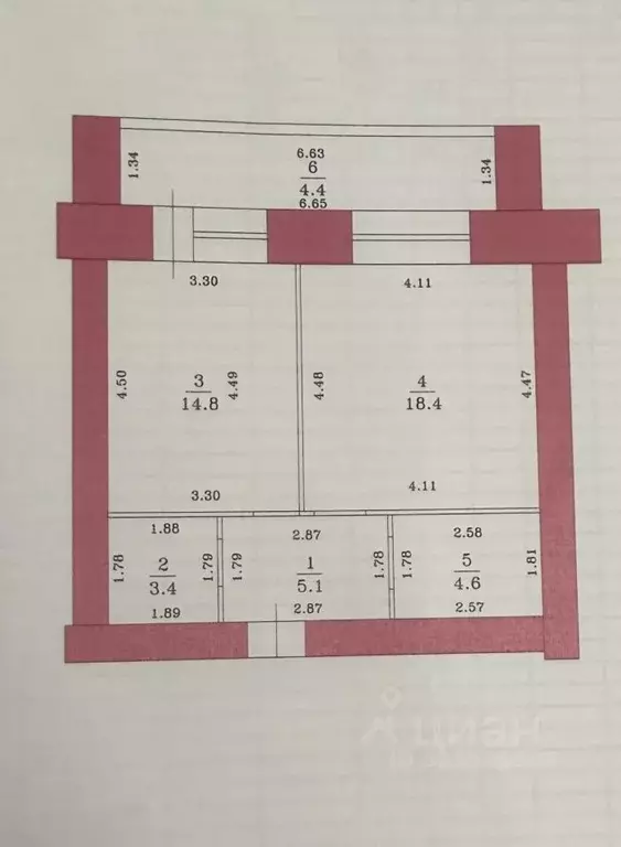 1-к кв. Татарстан, Казань Отрадная ул., 48 (50.7 м) - Фото 1