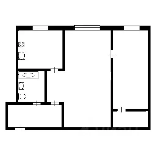 2-к кв. Тюменская область, Тюмень ул. Республики, 180 (45.0 м) - Фото 1