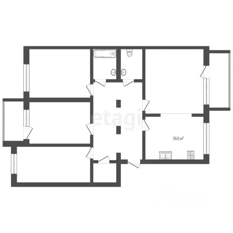 3-к кв. Тюменская область, Тюмень ул. Газовиков, 41к1 (114.0 м) - Фото 2