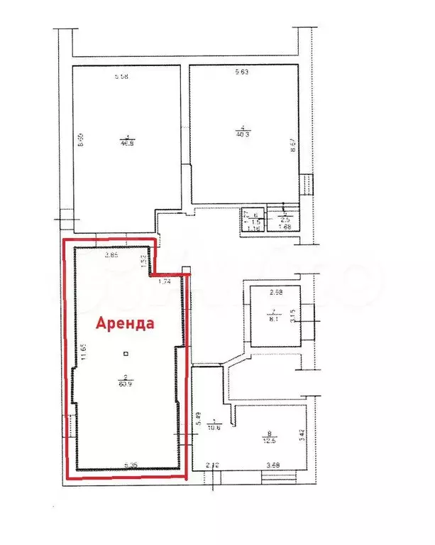 Под торговлю на Украинской 19, 61 м - Фото 0