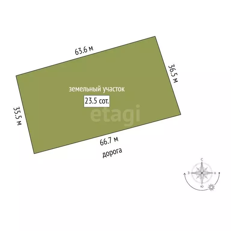 Участок в посёлок городского типа Красное-на-Волге, посёлок ... - Фото 1