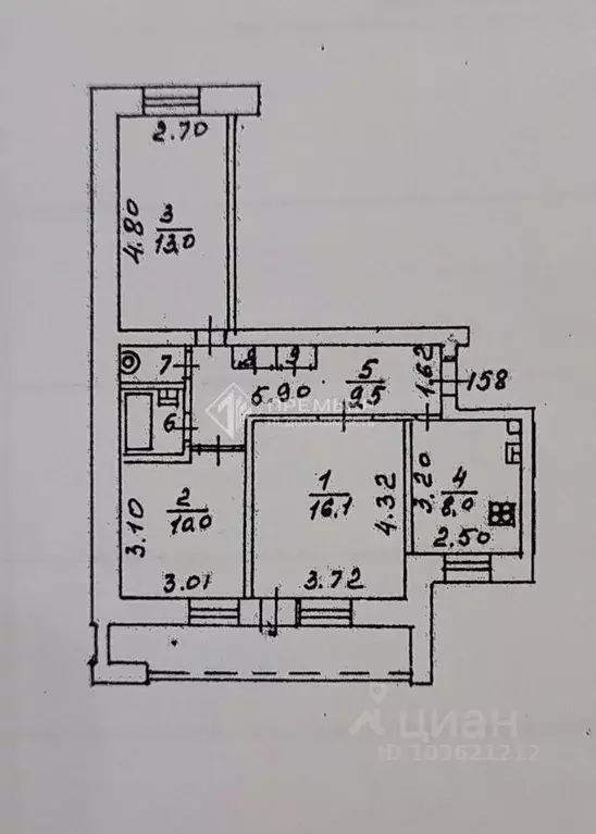 3-к кв. Кировская область, Киров ул. Ленина, 16 (64.9 м) - Фото 2