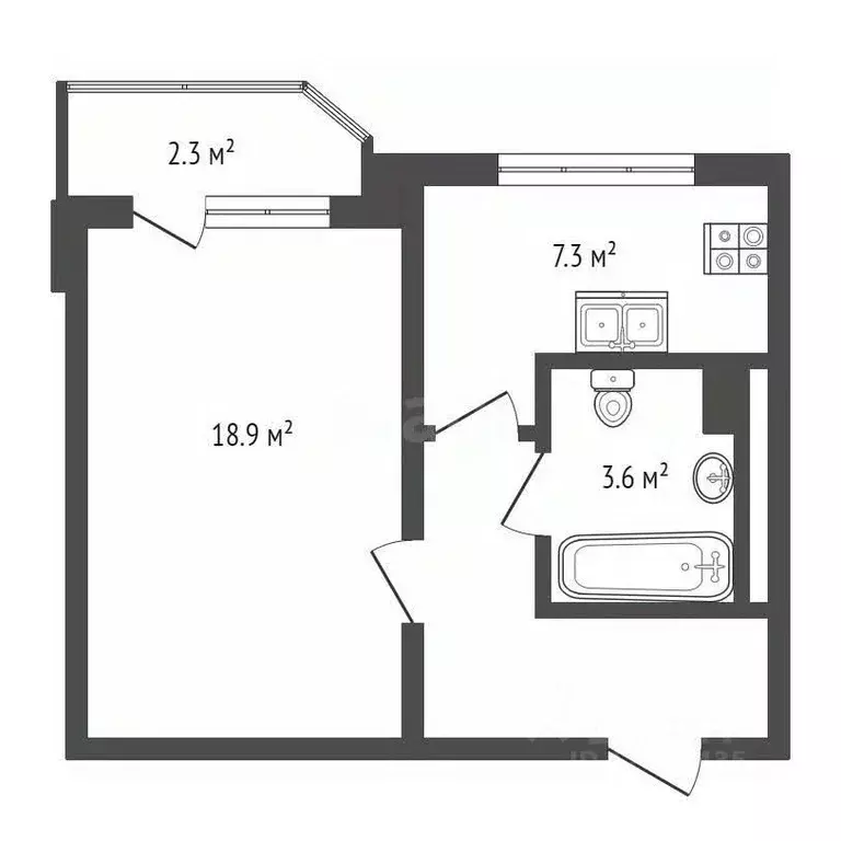 1-к кв. Москва ул. Газопровод, 11К2 (38.5 м) - Фото 1