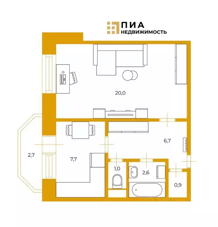 1-к кв. Санкт-Петербург ул. Савушкина, 133К3 (38.9 м) - Фото 2