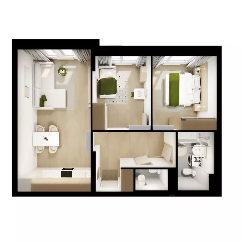 2-к кв. Московская область, Котельники Парковый мкр, Белая Дача Парк ... - Фото 2