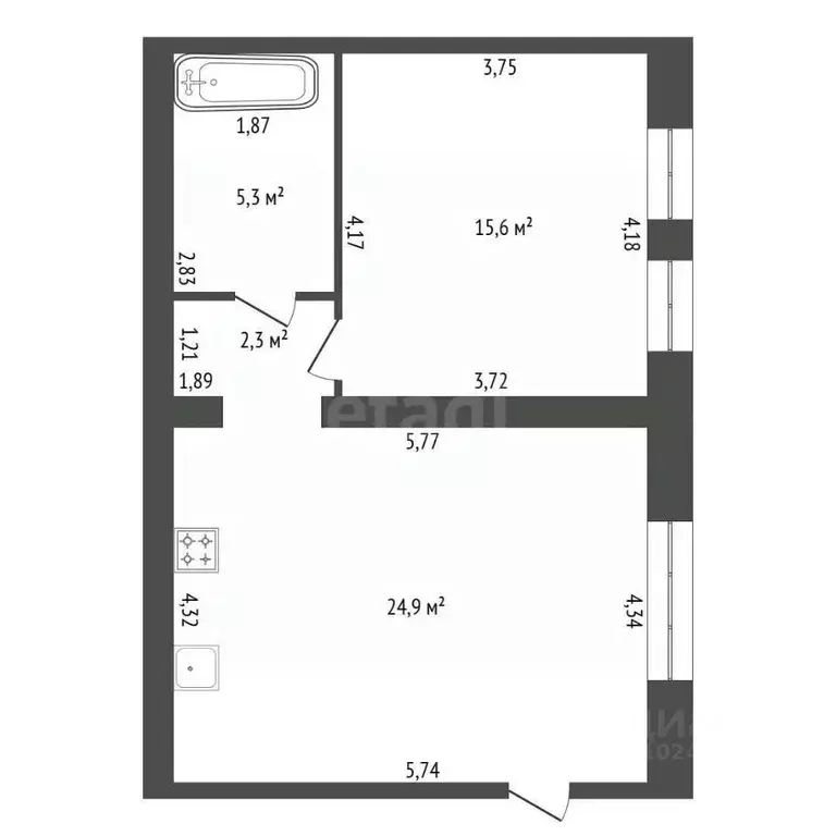 2-к кв. Башкортостан, Уфа ул. Достоевского, 139/1 (70.0 м) - Фото 2
