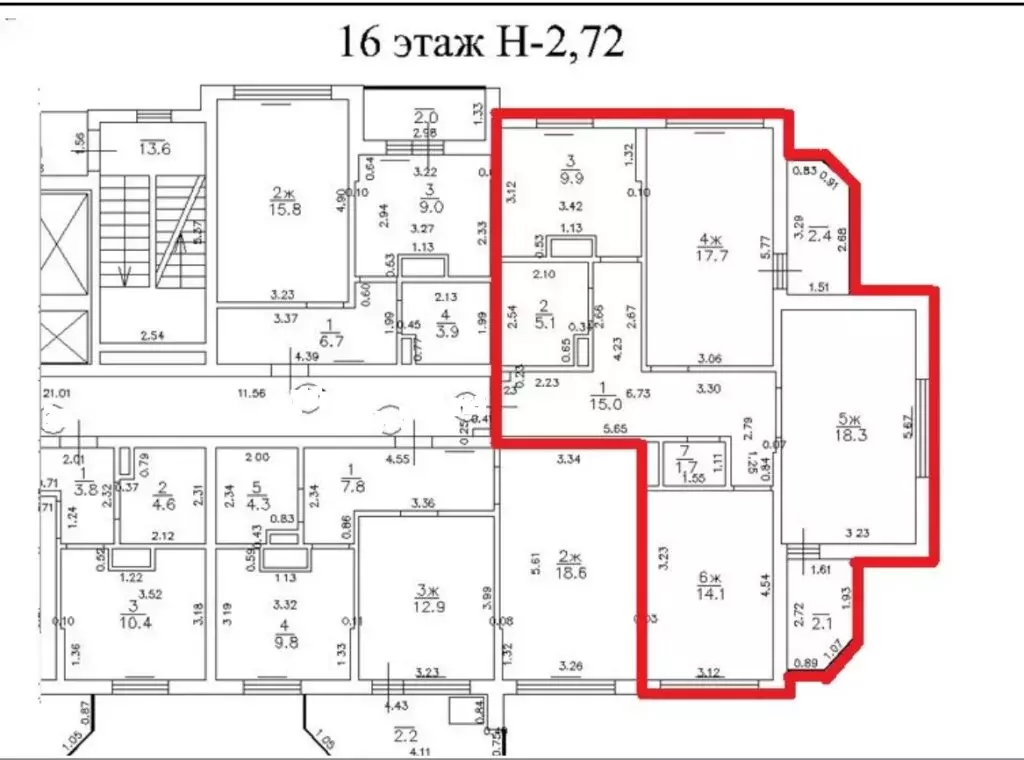 3-комнатная квартира: Калининград, улица Олега Кошевого, 34 (90.8 м) - Фото 1