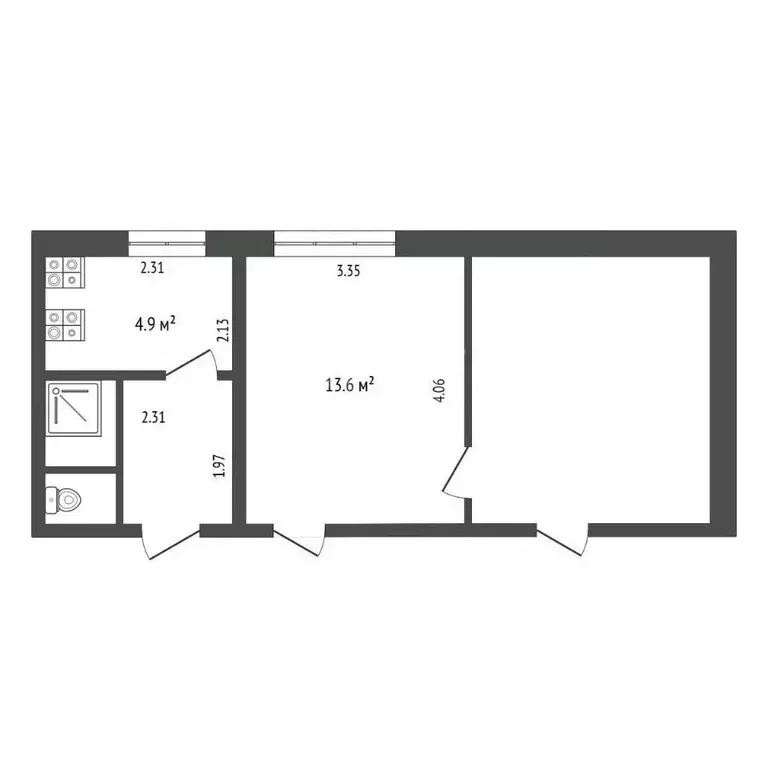Комната Крым, Саки ул. Строительная (16.2 м) - Фото 1