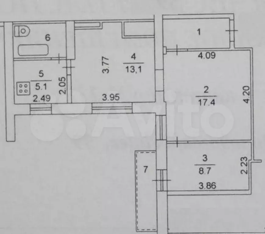 3-к. квартира, 53 м, 9/9 эт. - Фото 0