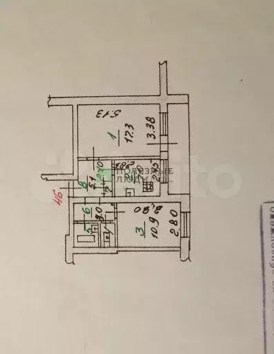 2-к. квартира, 47,7 м, 5/9 эт. - Фото 0