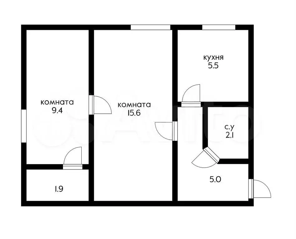 2-к. квартира, 40 м, 1/3 эт. - Фото 0