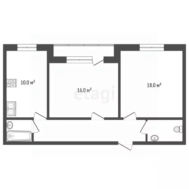 2-к кв. Самарская область, Самара Южное ш., 7А (65.0 м) - Фото 2