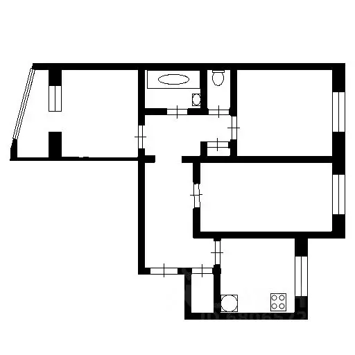 3-к кв. Татарстан, Казань ул. Адоратского, 47 (68.1 м) - Фото 1