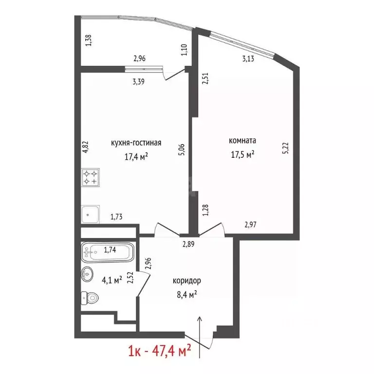 1-к кв. Свердловская область, Екатеринбург ул. Кировградская, 10 (47.4 ... - Фото 2