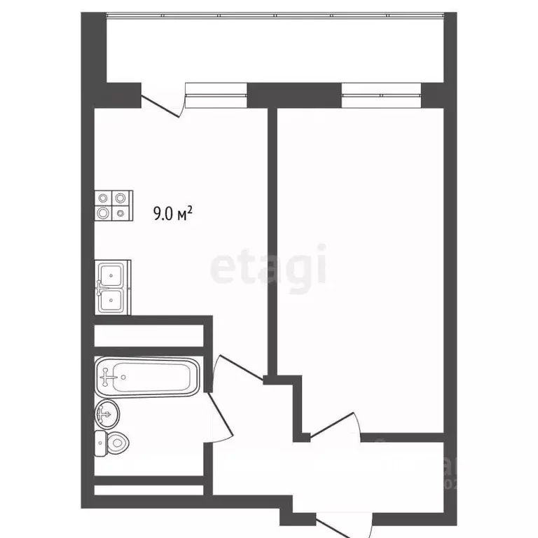 1-к кв. Татарстан, Набережные Челны ул. Раскольникова, 18 (35.0 м) - Фото 2