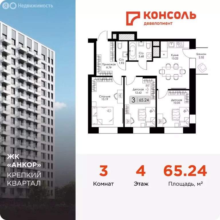 3-комнатная квартира: Нижний Новгород, 15-й квартал Канавинского ... - Фото 1