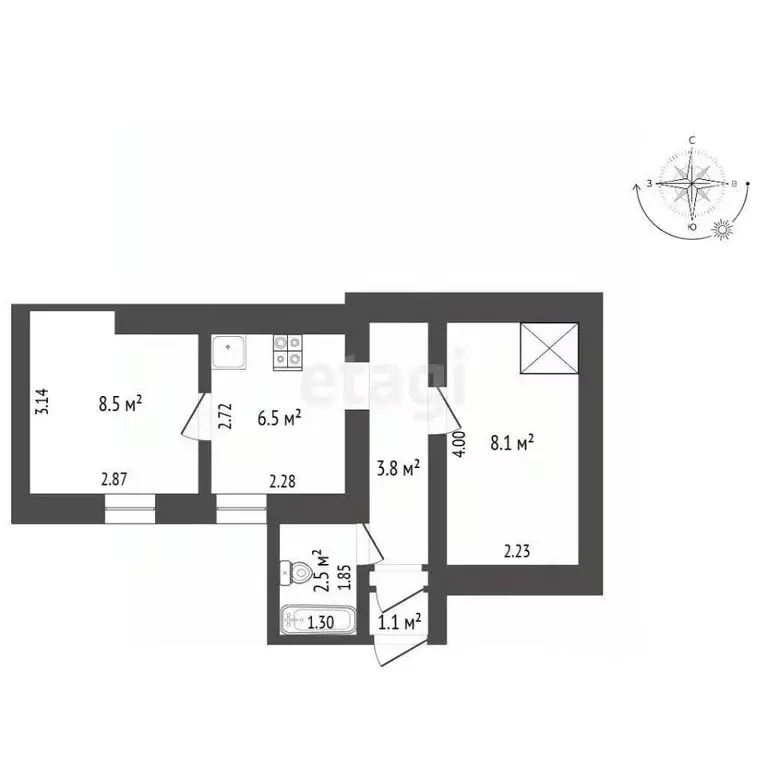 Дом в Томская область, Томск Черемошники мкр, пер. Барабинский (30 м) - Фото 2