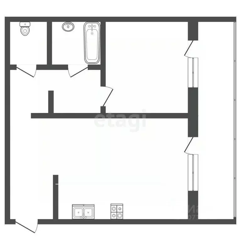 2-к кв. Камчатский край, Петропавловск-Камчатский ул. Топоркова, 6/5 ... - Фото 1