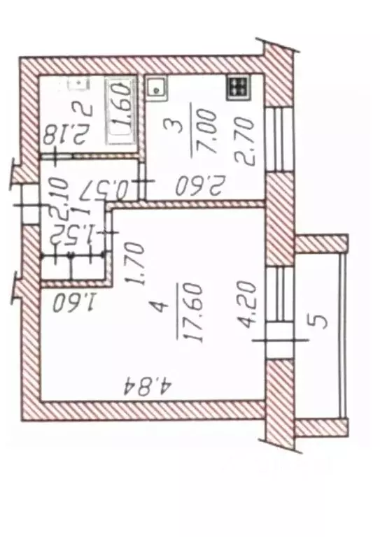 1-к кв. Чувашия, Чебоксары ул. Олега Кошевого, 7к1 (32.9 м) - Фото 2
