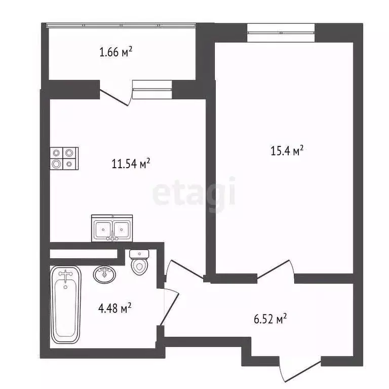 1-к кв. Ярославская область, Ярославль 2-й мкр,  (39.61 м) - Фото 1