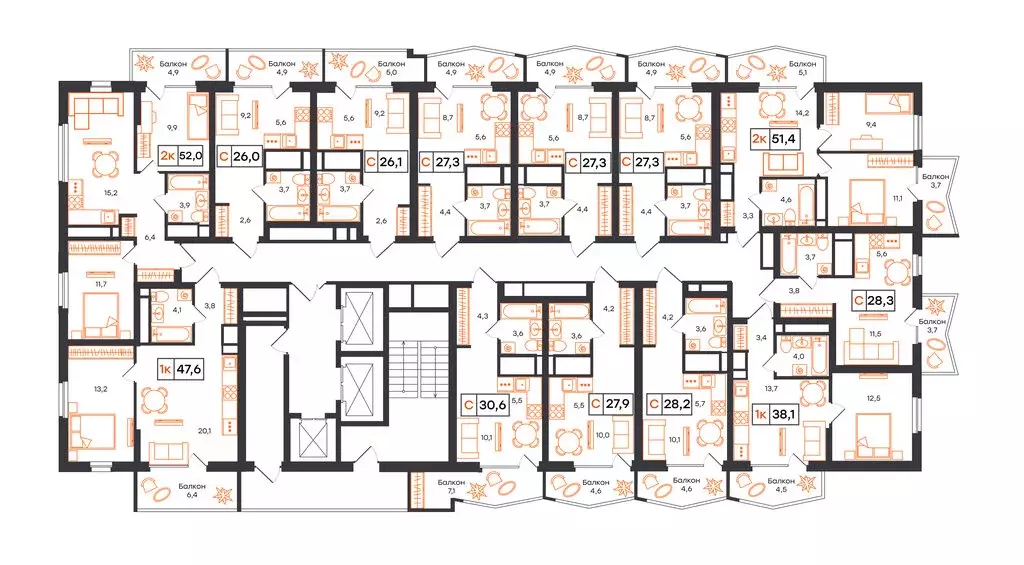 Квартира-студия: Екатеринбург, улица Патриса Лумумбы, 54 (28.2 м) - Фото 1