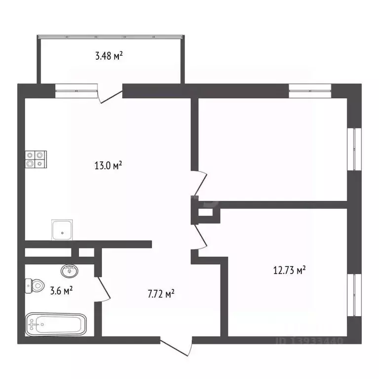 2-к кв. Тюменская область, Тюмень ул. Тимофея Чаркова, 28 (52.7 м) - Фото 1