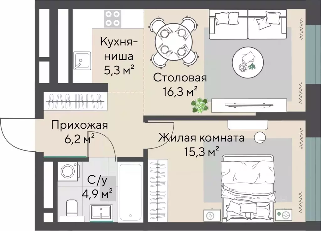 1-к кв. Свердловская область, Екатеринбург Парковый мкр, Никольский ... - Фото 0