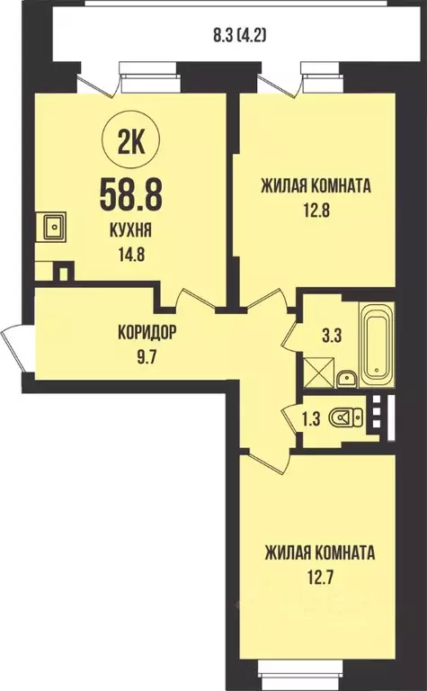 2-к кв. Новосибирская область, Новосибирск Династия жилой комплекс, ... - Фото 0