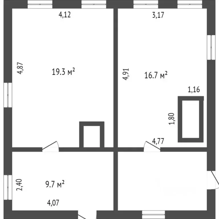 2-к кв. Свердловская область, Талица ул. Пушкина, 4 (45.8 м) - Фото 2