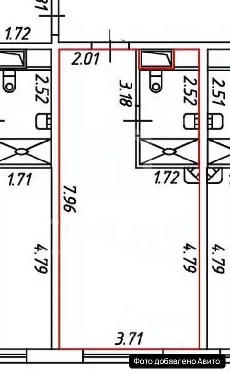 Студия Санкт-Петербург просп. Энергетиков, 8к2 (27.2 м) - Фото 2
