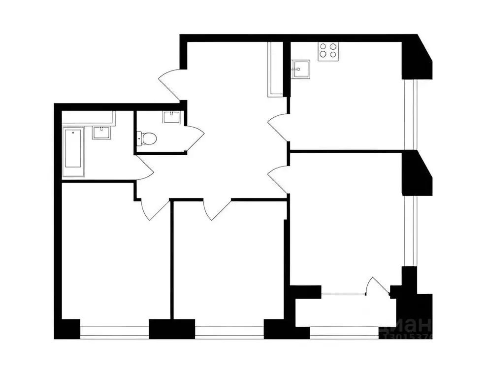 3-к кв. Москва Новочеремушкинская ул., 17 (91.0 м) - Фото 1