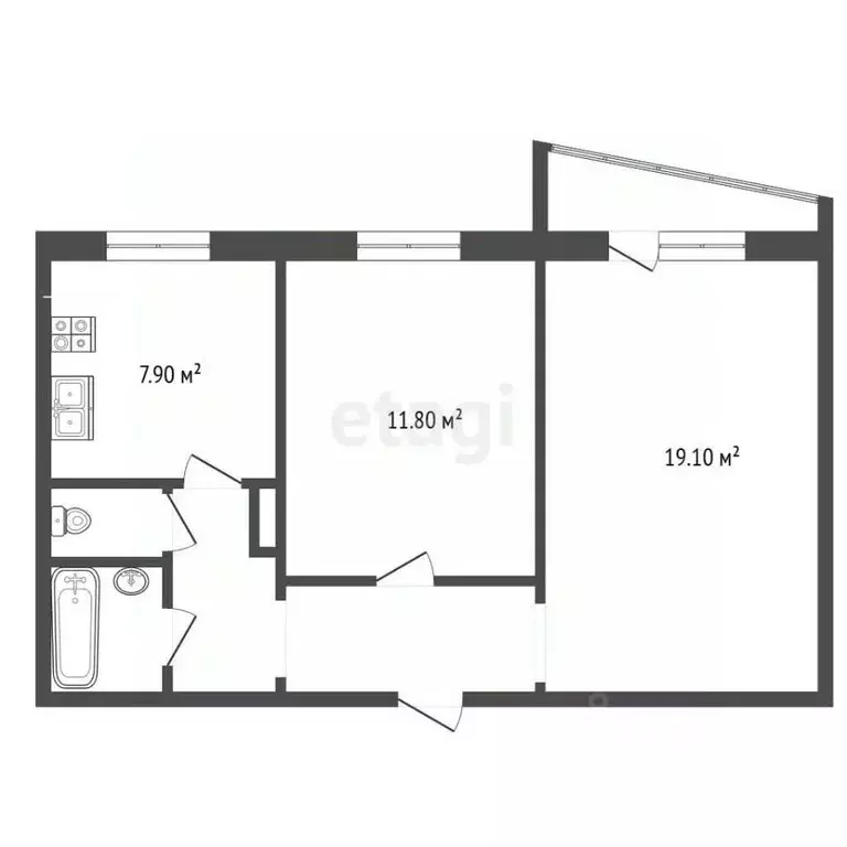 2-к кв. Челябинская область, Озерск Заозерный мкр, 6/1 (49.6 м) - Фото 2