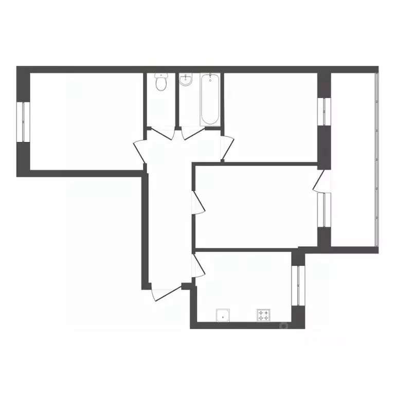 3-к кв. Тюменская область, Тюмень ул. Щербакова, 150 (64.1 м) - Фото 1