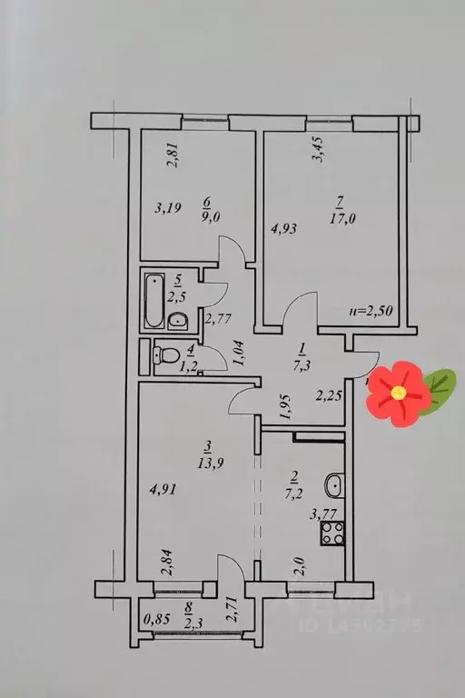 3-к кв. Ханты-Мансийский АО, Нягань 1-й мкр, 36 (60.4 м) - Фото 0