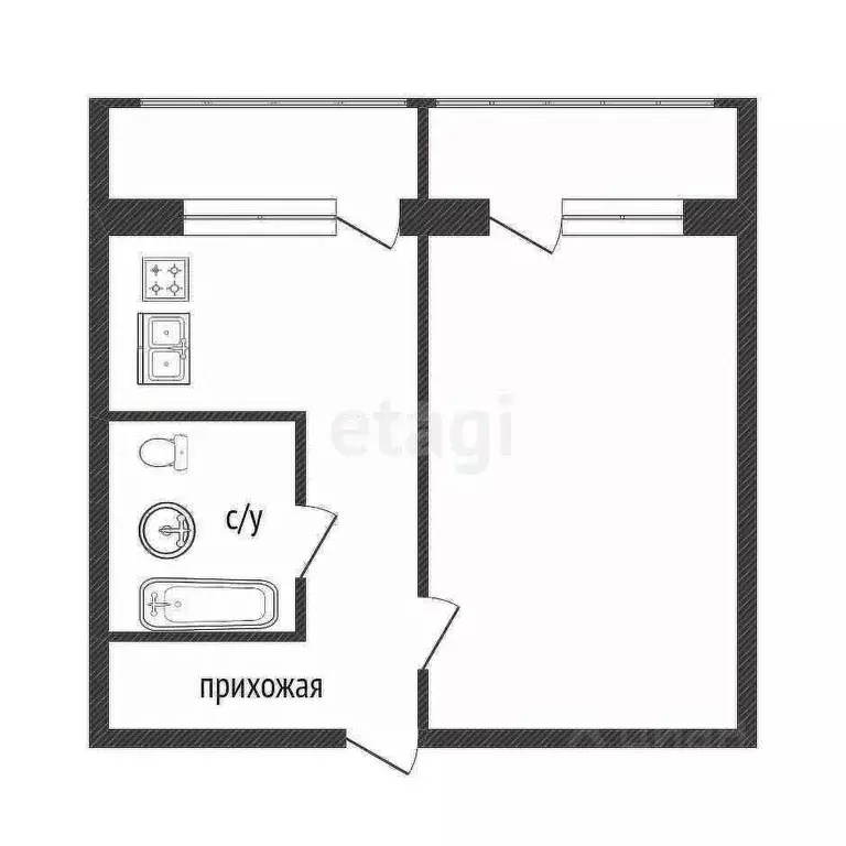 1-к кв. Костромская область, Кострома ул. Олега Юрасова, 7 (42.0 м) - Фото 1