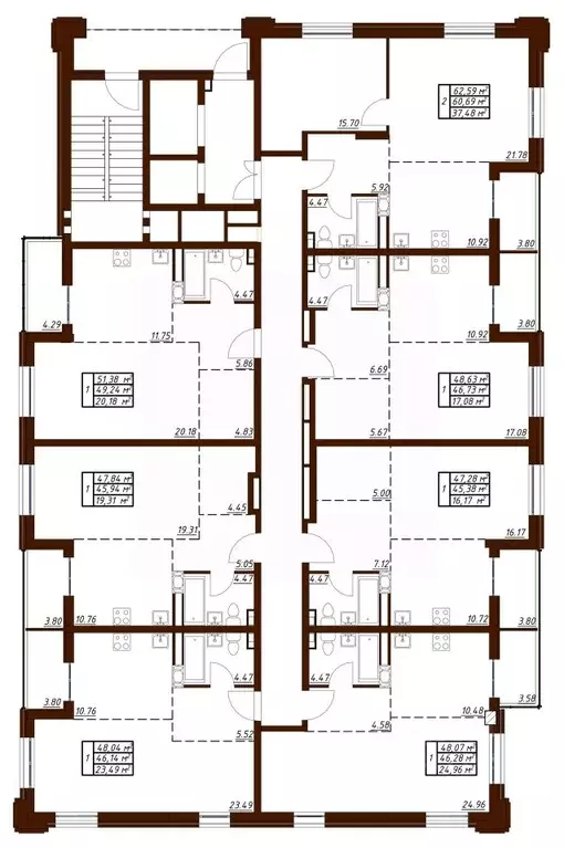 1-к кв. Калужская область, Обнинск Белкинская ул., 34 (48.07 м) - Фото 2