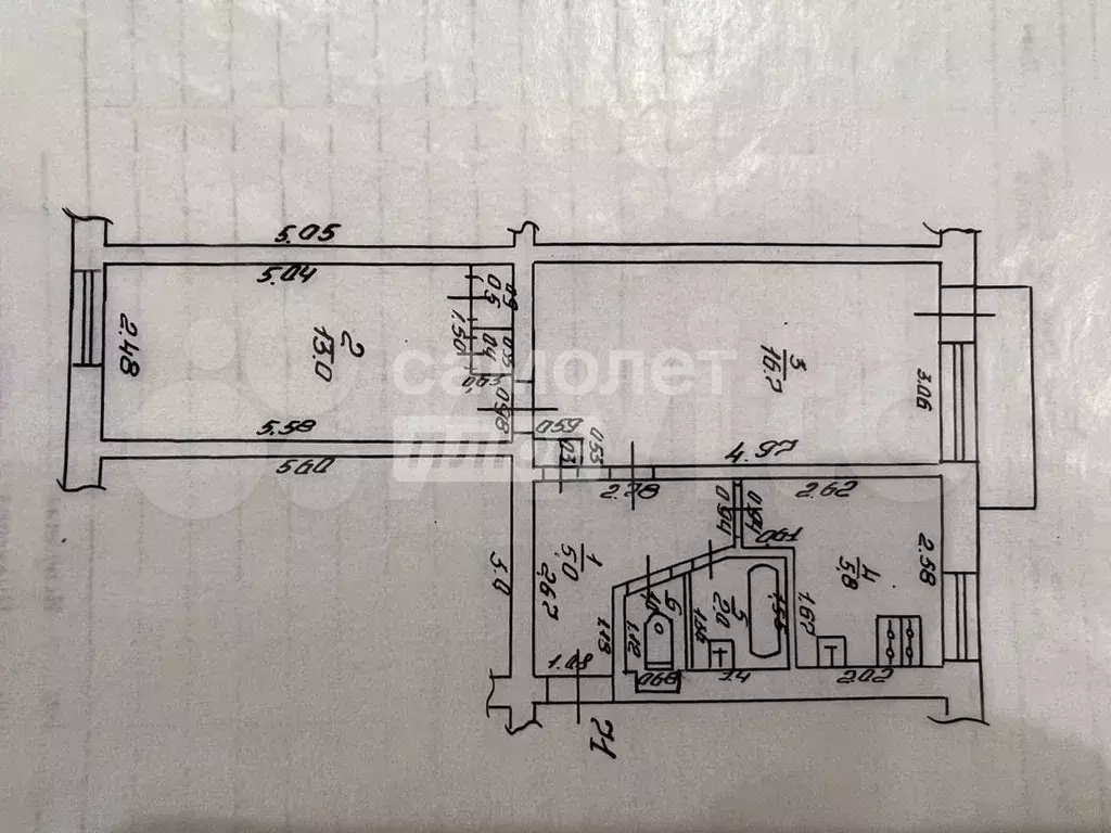 2-к. квартира, 45 м, 2/5 эт. - Фото 0