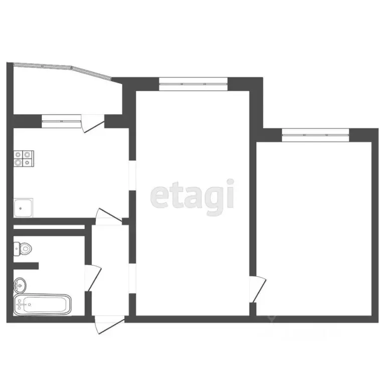 2-к кв. Тюменская область, Тюмень ул. Монтажников, 34 (58.9 м) - Фото 2
