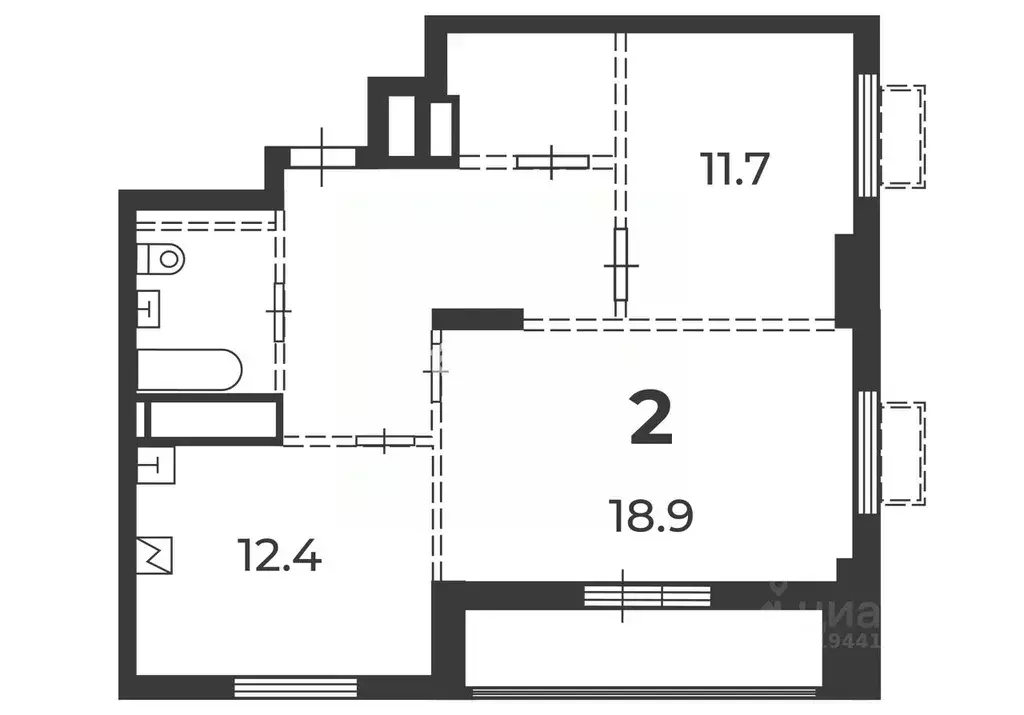 2-к кв. Москва Никитинская ул., 21К3 (62.8 м) - Фото 2